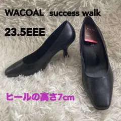 WACOAL success walk ブラック パンプス 23.5EEEのサムネイル