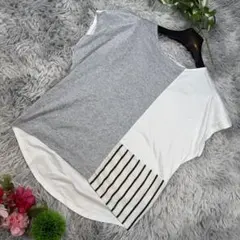 ✨INDIVI✨サイズ38(M) パネルデザイン Tシャツ