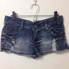 GRL ダメージデニムショートパンツ