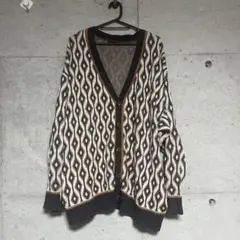 カーディガン　秋　茶色　アウター　上着　古着風