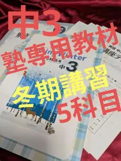 ⬛️超美品⬛️中3　冬期講習　カミングウインター5科　塾専用教材