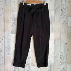 ロペピクニック　レディースカジュアルパンツ　ブラック　ウエストリボン
