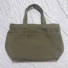 無印良品　帆布　横型トートバック　カーキグリーンのサムネイル
