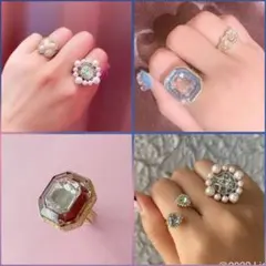 Liquem 指輪 リング ブルー 二個売り