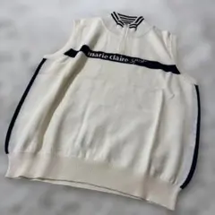 marie claire sportノースリーブベスト アイボリー　レディース