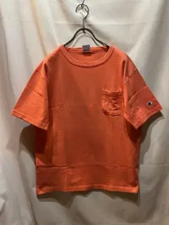 Champion オレンジ Tシャツ ポケット付き　USA