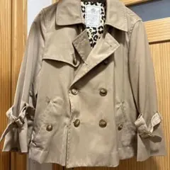 ベージュ ダブルブレスト トレンチコート サイズ38