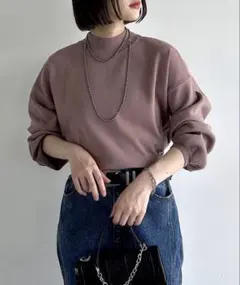 PAGEBOY￤ハイネックボリュームニット モカ