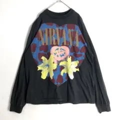 3757 Nirvana ニルヴァーナ ビッグプリント ロンT 黒 - メルカリ