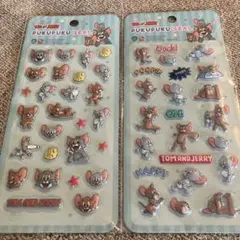【新品未開封】トムとジェリーぷくぷくシールPUKU PUKUSEAL2種