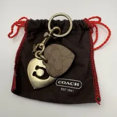 COACH コーチ キーホルダー チャーム ハート シグネチャー 保存袋付き