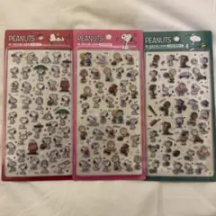 【韓国限定】PEANUTS 3種セット 3D ぷっくりシール ボンボンドロップ