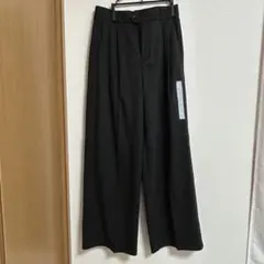 GU ヘリンボーンタックワイドパンツ　Lサイズ