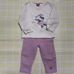 Disney ミニーマウス 裏起毛ベビーパジャマ ☆90㎝