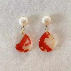 021＊ピアス　ハンドメイド　淡水パール
