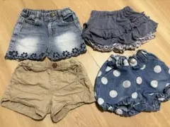 ショートパンツ4点セット90.100 全てに記名あり