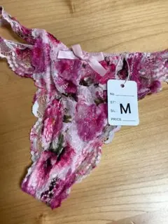 必ずプロフィール拝見ください花柄レース Tバック Mサイズ