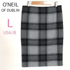 オニールオブダブリン【L・USA/8】タイトスカート 膝丈 バックスリット