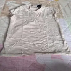 COMME CA ISMフリルフレンチスリーブ Tシャツ ギャザー入り100cm