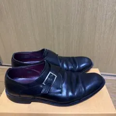 REGALブラックレザー ダブルモンクシューズ