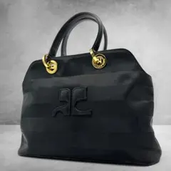Courreges big logo nylon handbag blackのサムネイル
