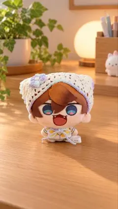編み物　にじまるっと　バブーシュカ　 ぬいぐるみ　ぬい服