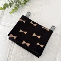 ‪✿ブラックリボン 移動ポケット ハンドメイド 入園入学グッズ