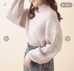 リブボトルネックプルオーバー 試着のみ。タグ付き OLIVE des OLIVEのサムネイル