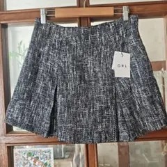 GRL ツイード ミニスカート ブラック L