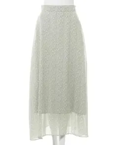 シアー 花柄 マーメイドスカート