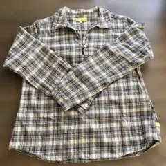 AIGLE チェック柄 長袖シャツ Sサイズ