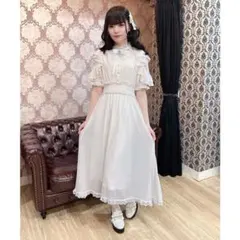 ラフォーレ原宿限定カラー プチリボン ロリータ ワンピース ホワイト