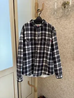 Supreme フード付き ネルシャツ チェック柄 - メルカリ