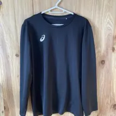 ASICS ブラック ロングスリーブ Tシャツ　ブラック　M