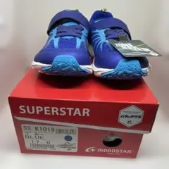 新品 17cm SUPERSTAR バネのチカラ キッズスニーカー 軽量 通学