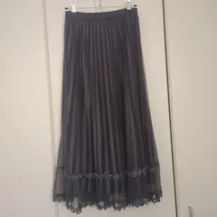 【アクシーズファム】グレー プリーツスカート
