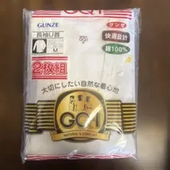 GUNZE GQI 長袖U首 Mサイズ 2枚組