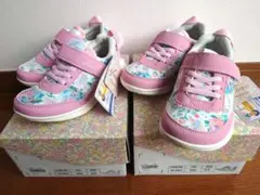 ifme CALIN イフミー 水彩 花柄 スニーカー 16.5 17.5