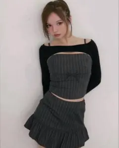 ANDMARY Dany ribbon knit set up - メルカリ