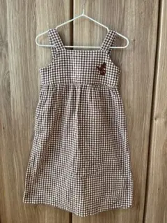 ディズニー ミニー チェック柄 ワンピース 90cm 綿100