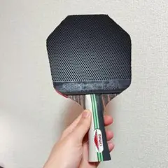 卓球　ラケット　六角形　両面　表　ラバー　付き　シェーク　ラージボール　Y３