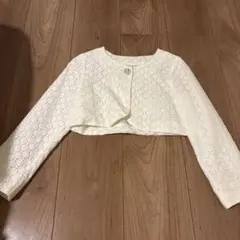 anyFAMアイボリー レースカーディガン 120