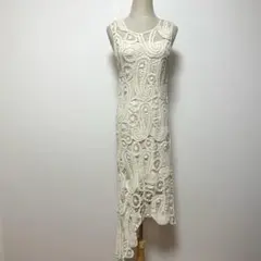 ZARA ザラ アイボリー レース ノースリーブワンピース アシンメトリー