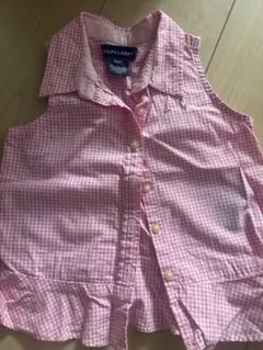 Ralph Lauren ピンク チェック柄 シャツ 4/4T