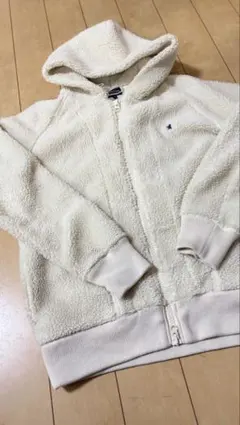 ジムフレックス フリースジャケット フード付き クリーム色