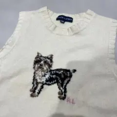 Ralph Lauren 犬刺繍 ベスト 140