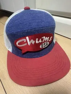 チャムス　キャップ　レトロ　ロゴ