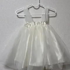 アイボリー チュールスカート ベビードレス 70-80cm