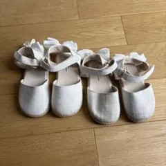 AMPERSAND ホワイト フォーマルシューズ サンダル 結婚式 15 16