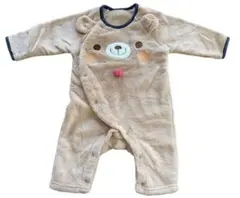 ベビー 防寒服 クマデザイン フリースアウター ロンパース 60 70